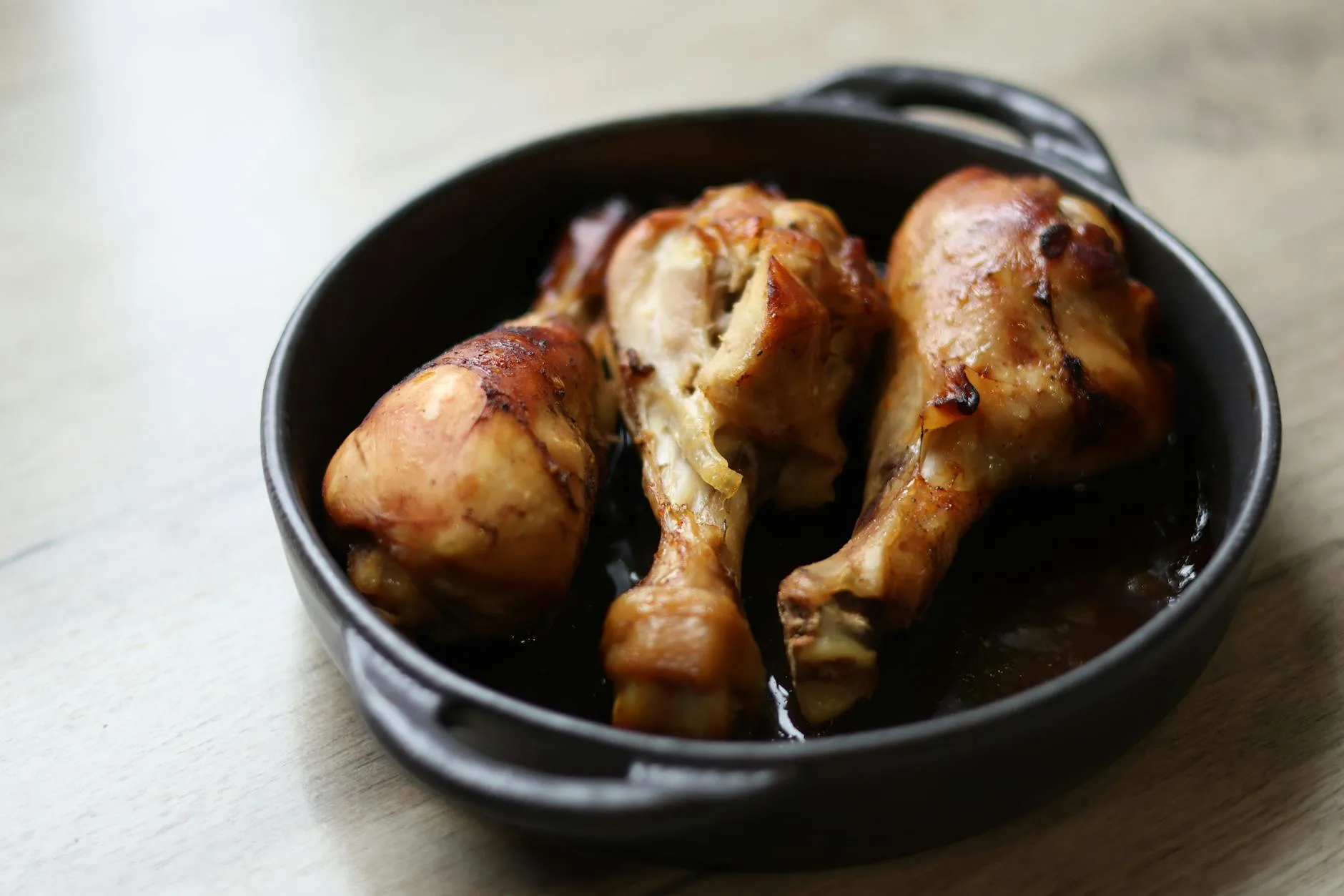 Golden roast chicken cooked in an air fryer oven
