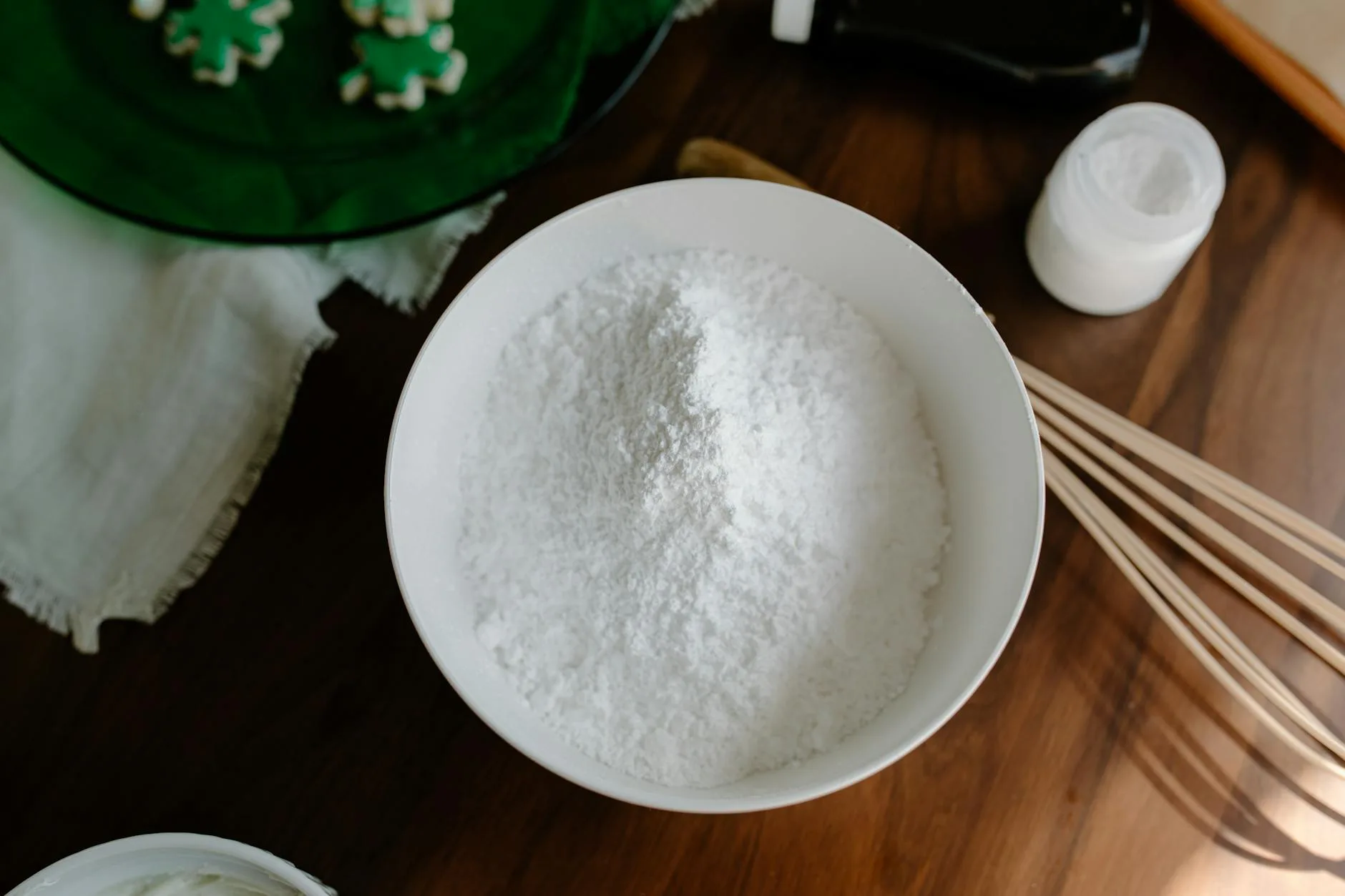 Bicarbonate of soda in a bowl for natural cleaning